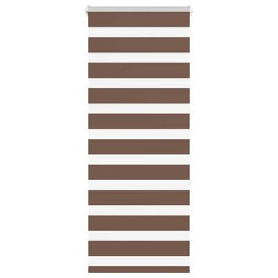Vidaxl zebra rullo cieco 60x150 cm Larghezza polvere 55,9 cm in poliestere marrone