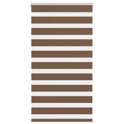 Vidaxl zebra rolgordijn 75x150 cm stofbreedte 70,9 cm polyester bruin