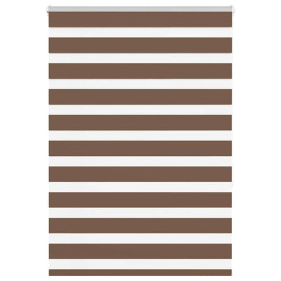 Vidaxl zebra rolgordijn 95x150 cm stofbreedte 90,9 cm polyester bruin