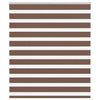 Vidaxl zebra rolgordijn 120x150 cm stofbreedte 115,9cm polyester bruin