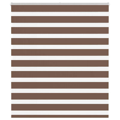 Vidaxl zebra rullo cieco 120x150 cm Larghezza polvere 115,9 cm in poliestere marrone