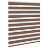 Vidaxl zebra rolgordijn 125x150 cm stofbreedte 120,9cm polyester bruin