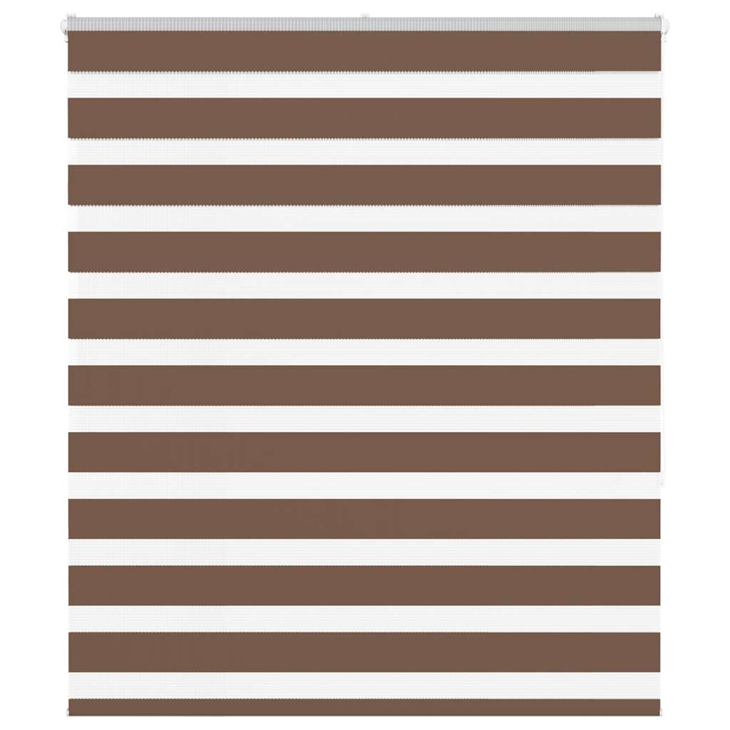 Vidaxl zebra rolgordijn 135x150 cm stofbreedte 130,9cm polyester bruin