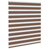 Vidaxl zebra rolgordijn 135x150 cm stofbreedte 130,9cm polyester bruin