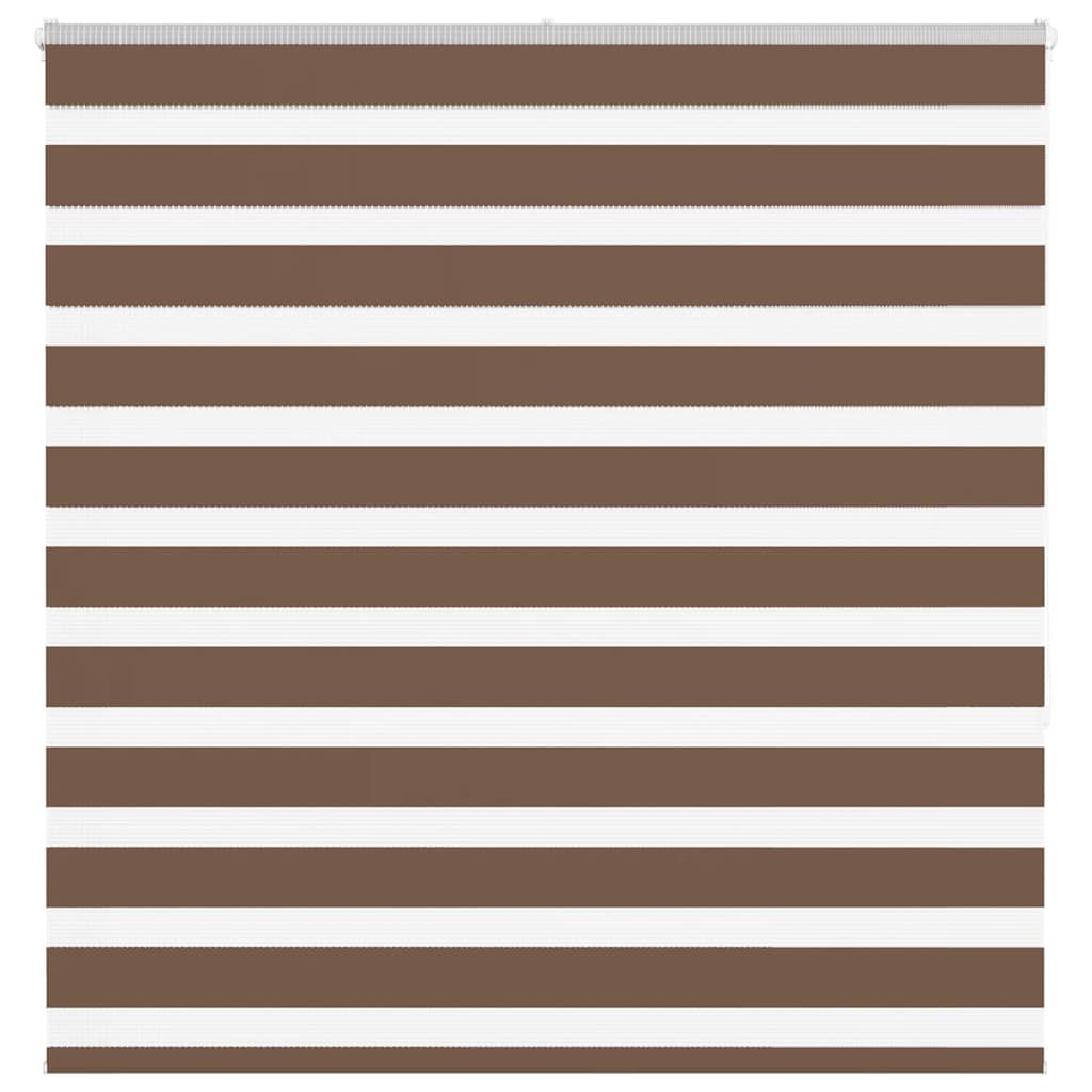 Vidaxl Zebra Roller Blind 140x150 cm de polvo ancho de 135.9 cm de poliéster marrón
