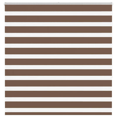 Vidaxl zebra rullo cieco 140x150 cm Larghezza polvere 135,9 cm in poliestere marrone