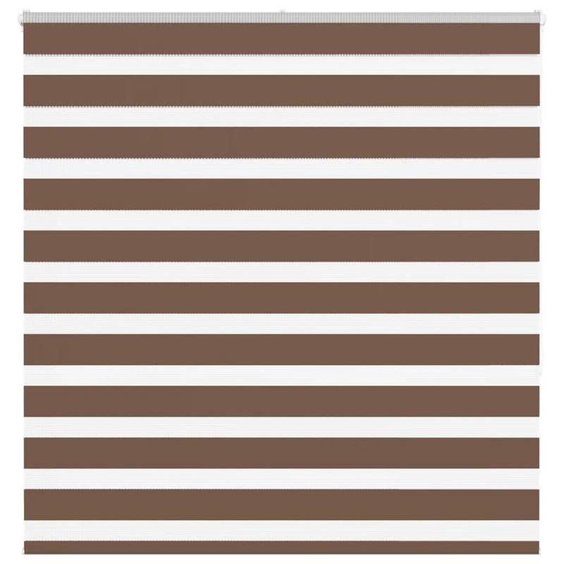 Vidaxl zebra rolgordijn 145x150 cm stofbreedte 140,9cm polyester bruin