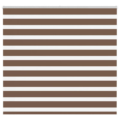 Vidaxl zebra rullo cieco 155x150 cm Larghezza tessuto 150,9 cm in poliestere marrone