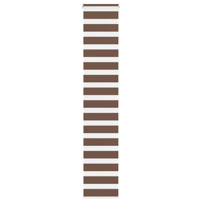 Vidaxl zebra rullo cieco 50x200 cm Larghezza polvere 45,9 cm in poliestere marrone