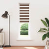 Vidaxl Zebra Roller Blind 60x200 cm ancho de polvo de 55.9 cm de poliéster marrón