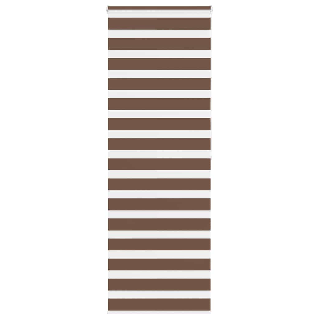 Vidaxl Zebra Roller Blind 70x200 cm ancho de polvo de 65.9 cm de poliéster marrón