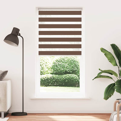 Vidaxl zebra rullo cieco 100x200 cm Larghezza polvere 95,9 cm in poliestere marrone