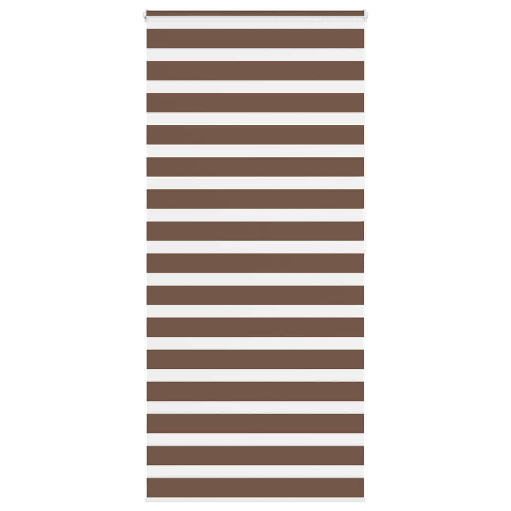 Vidaxl zebra rolgordijn 105x200 cm stofbreedte 100,9cm polyester bruin