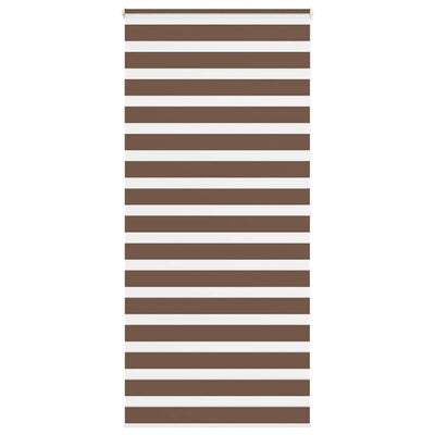 Vidaxl zebra rullo cieco 115x200 cm Larghezza polvere 110,9 cm in poliestere marrone