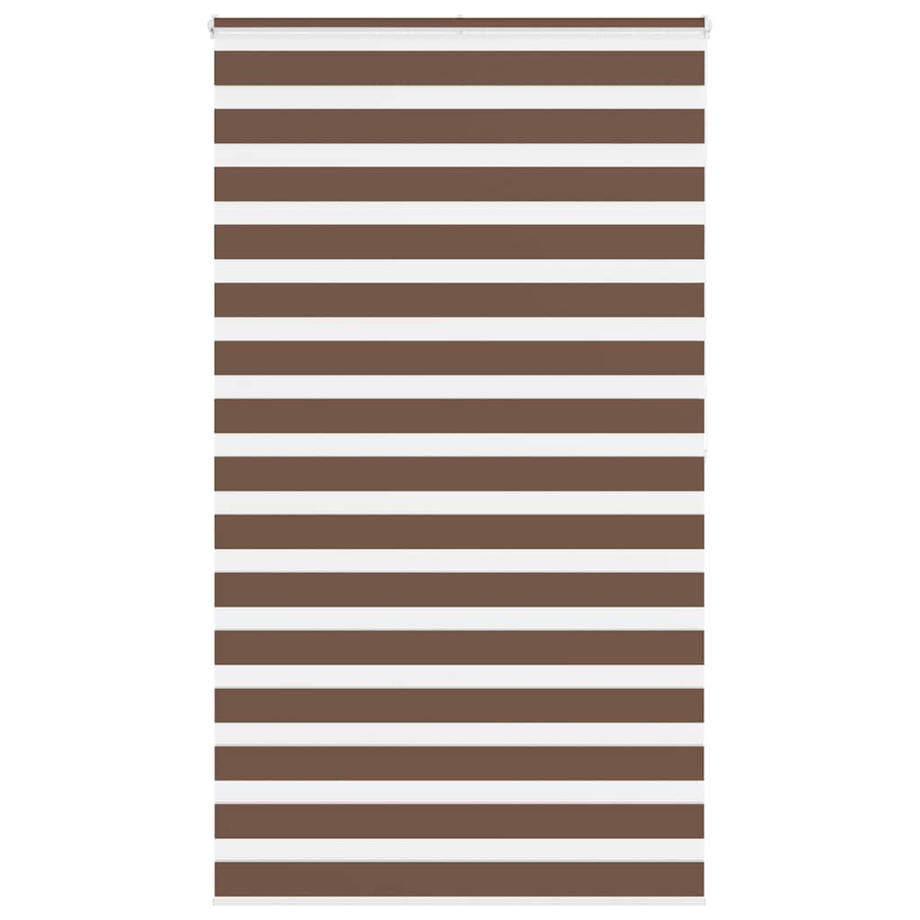 Vidaxl Zebra Roller Blind 130x200 CM Fabric Ancho de 125.9 cm de poliéster marrón