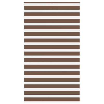 Vidaxl zebra rullo cieco 130x200 cm Larghezza tessuto 125,9 cm in poliestere marrone