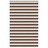 Vidaxl Zebra Roller Blind 140x200 cm ancho de polvo 135.9 cm de poliéster marrón