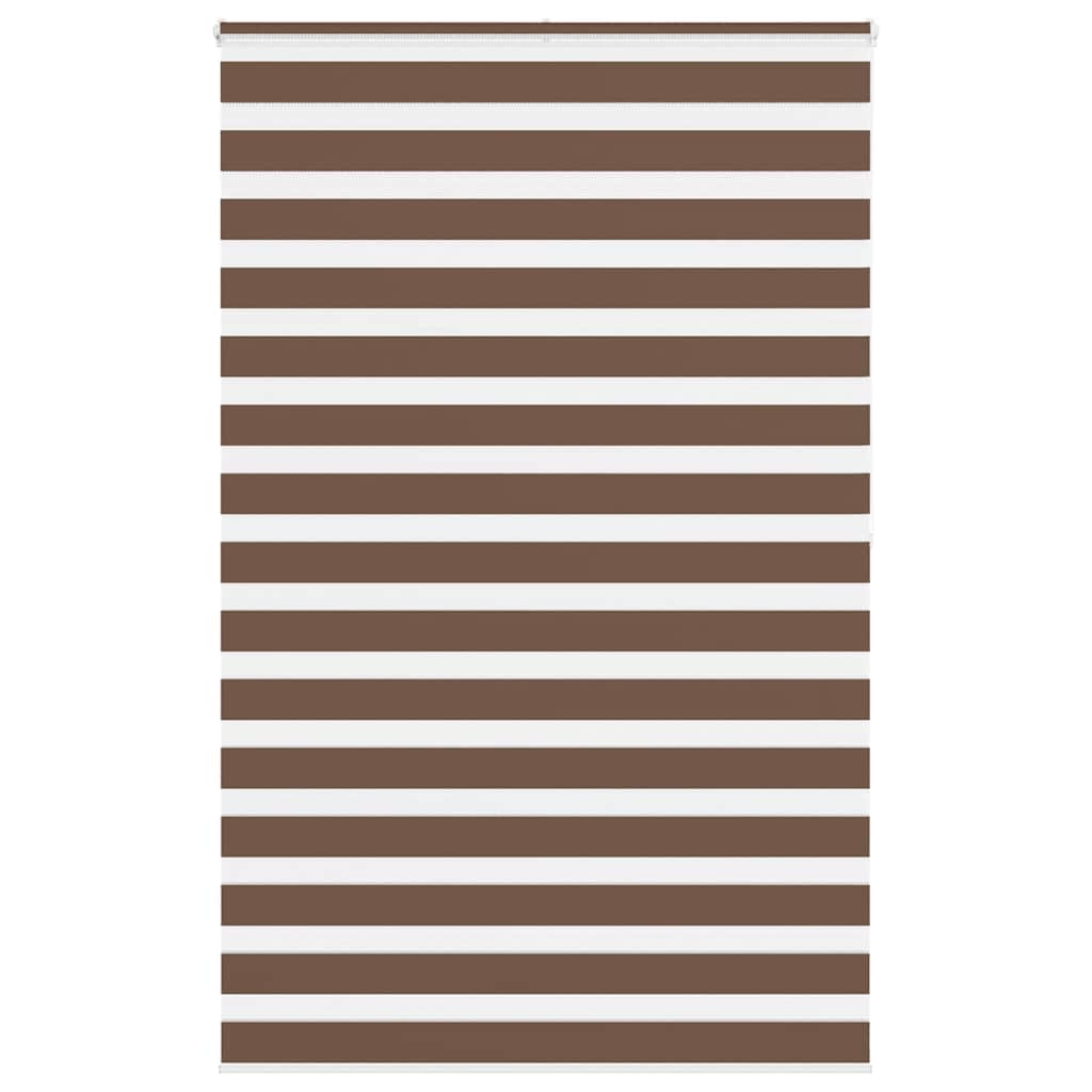 Vidaxl Zebra Roller Blind 145x200 cm ancho de polvo 140.9 cm de poliéster marrón