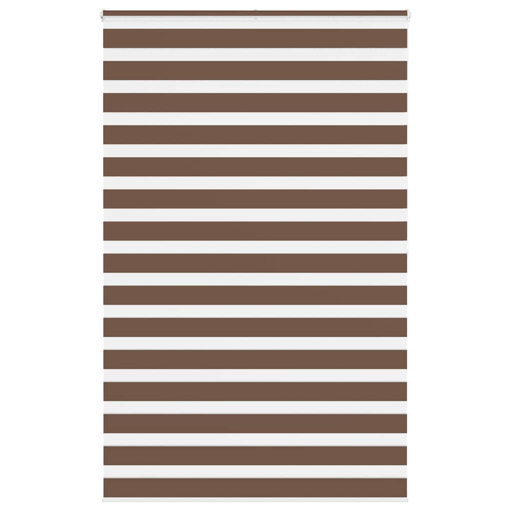 Vidaxl Zebra Roller Blind 150x200 cm ancho de polvo 145.9 cm de poliéster marrón