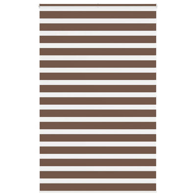 Vidaxl zebra rullo cieco 150x200 cm Larghezza polvere 145,9 cm in poliestere marrone