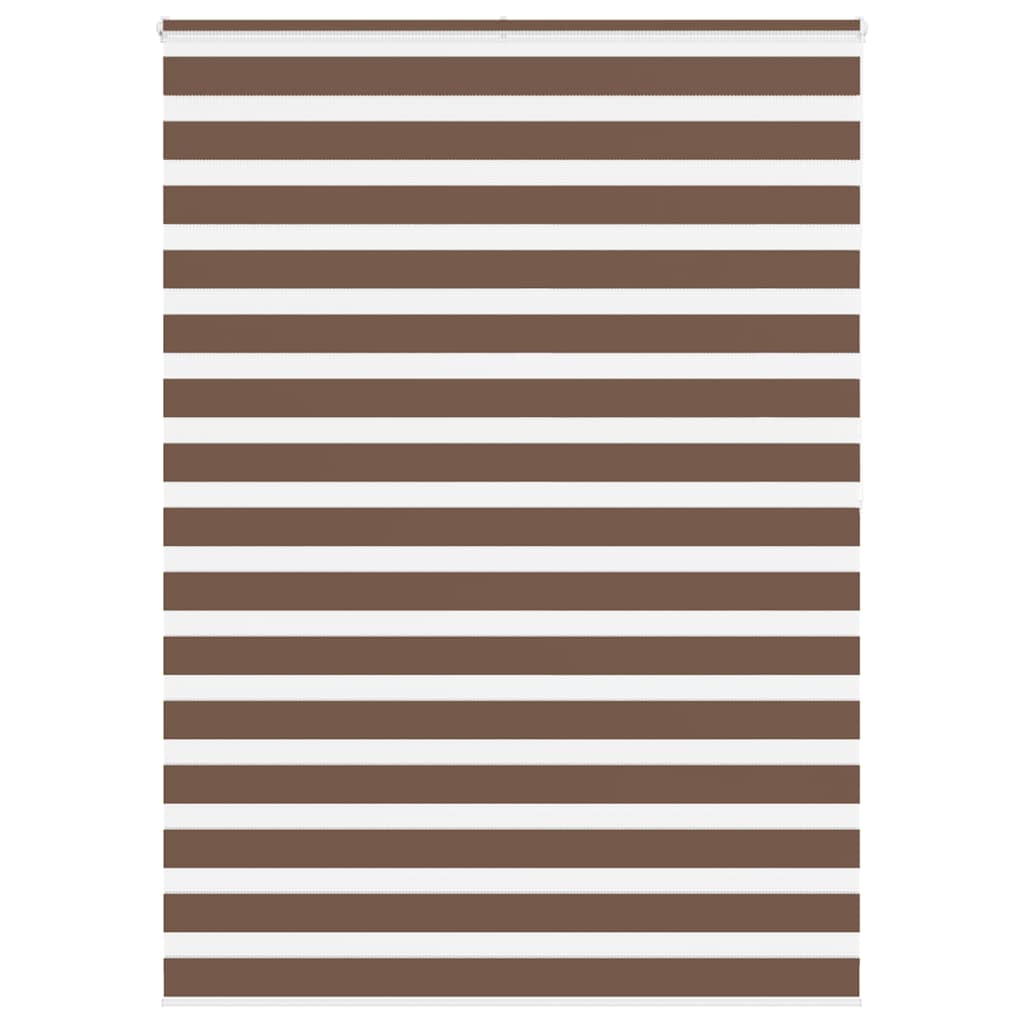 Vidaxl Zebra Roller Blind 155x200 cm Ancho de polvo de 150,9 cm de poliéster marrón