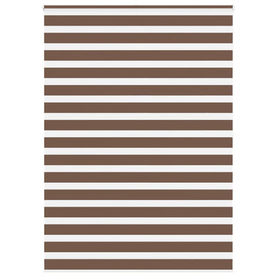 Vidaxl zebra rullo cieco 155x200 cm Larghezza polvere 150,9 cm in poliestere marrone