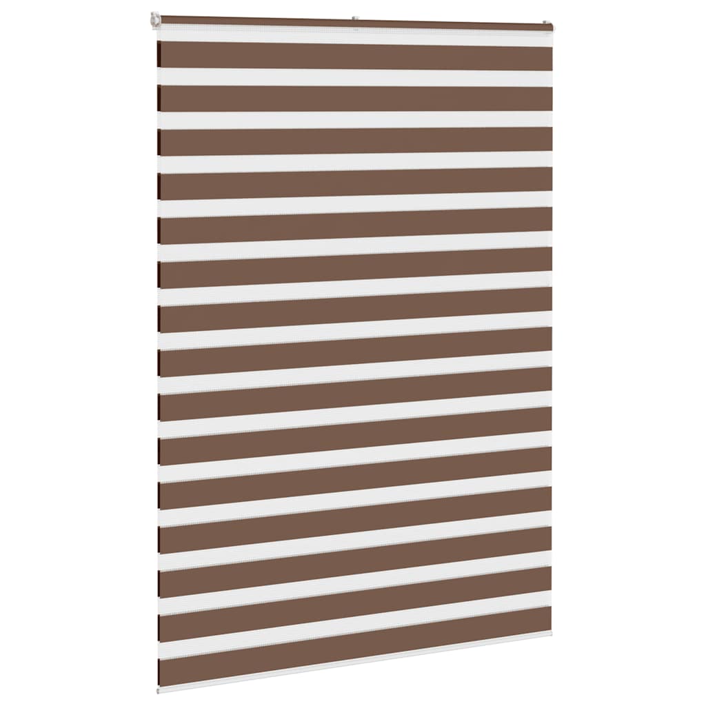 Vidaxl Zebra Roller Blind 155x200 cm Ancho de polvo de 150,9 cm de poliéster marrón
