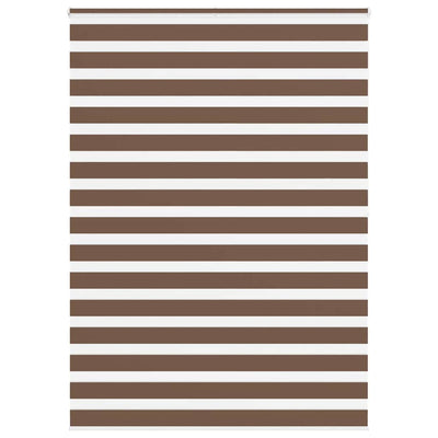 Vidaxl zebra rullo cieco 160x200 cm Larghezza polvere 155,9 cm in poliestere marrone