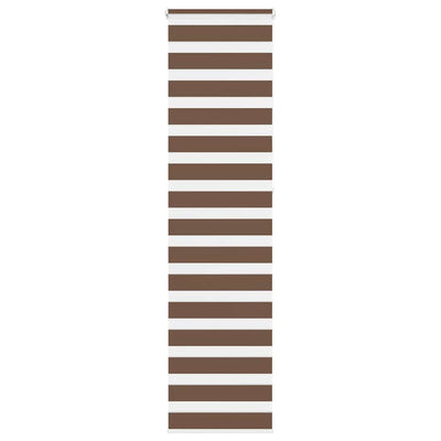 Vidaxl zebra rullo cieco 55x230 cm Larghezza tessuto 50,9 cm in poliestere marrone