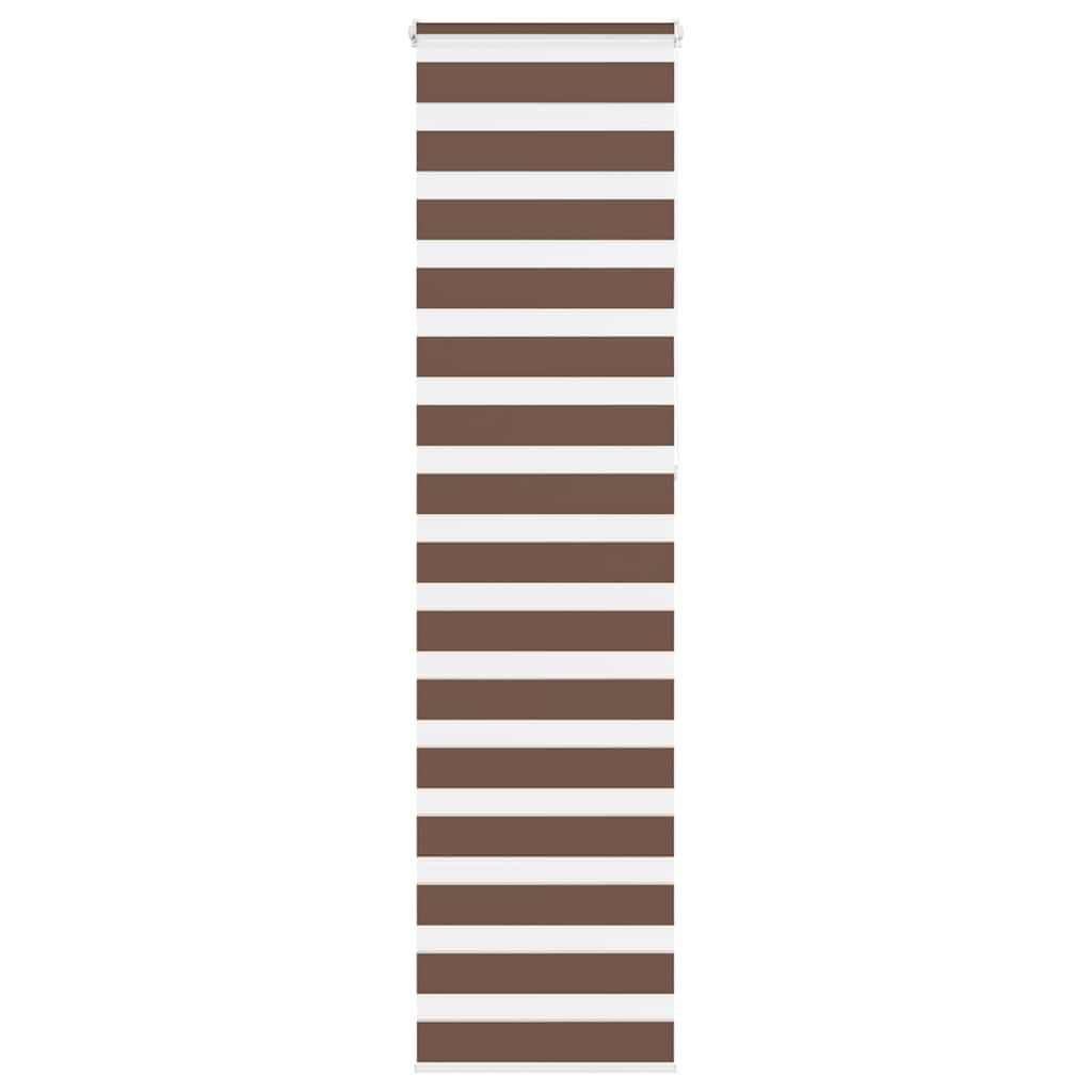 Vidaxl zebra rullo cieco 60x230 cm Larghezza polvere 55,9 cm in poliestere marrone
