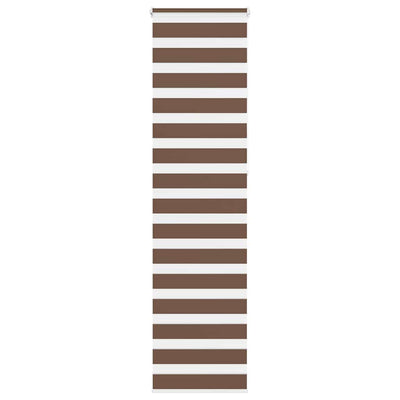 Vidaxl zebra rullo cieco 60x230 cm Larghezza polvere 55,9 cm in poliestere marrone