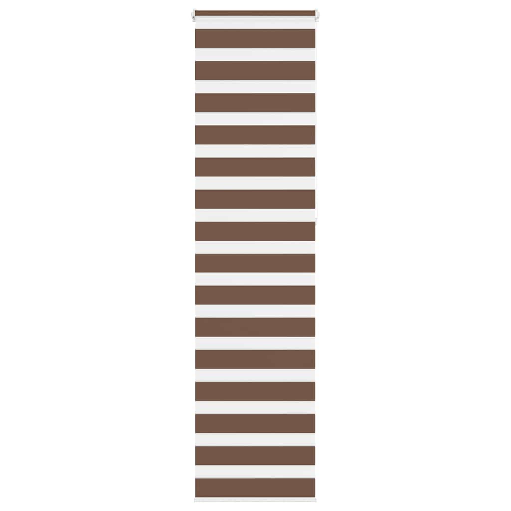 Vidaxl zebra rullo cieco 65x230 cm Larghezza tessuto 60,9 cm in poliestere marrone