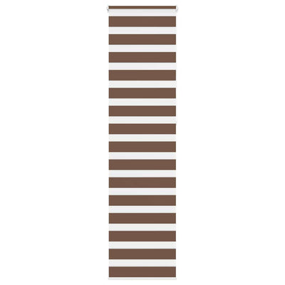 Vidaxl zebra rullo cieco 65x230 cm Larghezza tessuto 60,9 cm in poliestere marrone