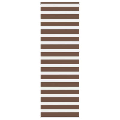 Vidaxl zebra rullo cieco 80x230 cm Larghezza polvere 75,9 cm in poliestere marrone