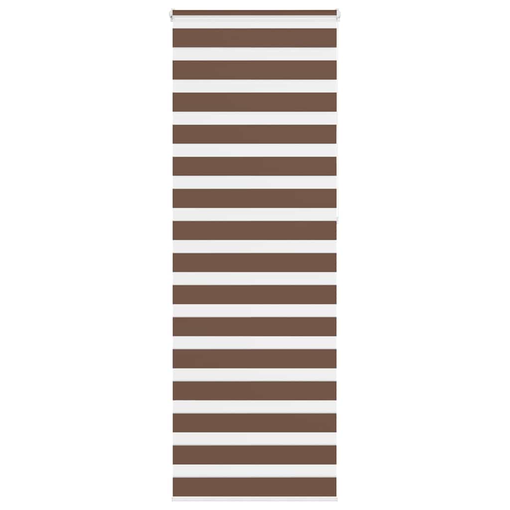 Vidaxl zebra rullo cieco 85x230 cm Larghezza tessuto 80,9 cm in poliestere marrone