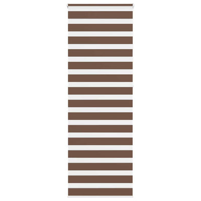 Vidaxl zebra rullo cieco 85x230 cm Larghezza tessuto 80,9 cm in poliestere marrone