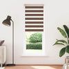 Vidaxl zebra rullo cieco 85x230 cm Larghezza tessuto 80,9 cm in poliestere marrone