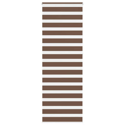Vidaxl zebra rullo cieco 90x230 cm Larghezza tessuto 85,9 cm in poliestere marrone