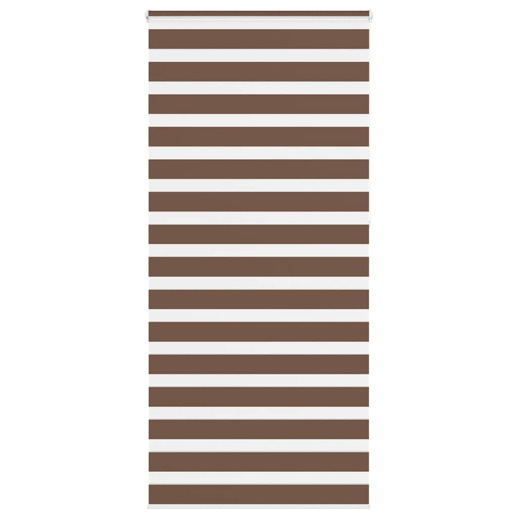 Vidaxl Zebra Roller Blind 105x230 cm Larghezza tessuto 100,9 cm in poliestere marrone