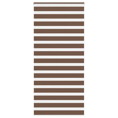 Vidaxl Zebra Roller Blind 105x230 cm Larghezza tessuto 100,9 cm in poliestere marrone