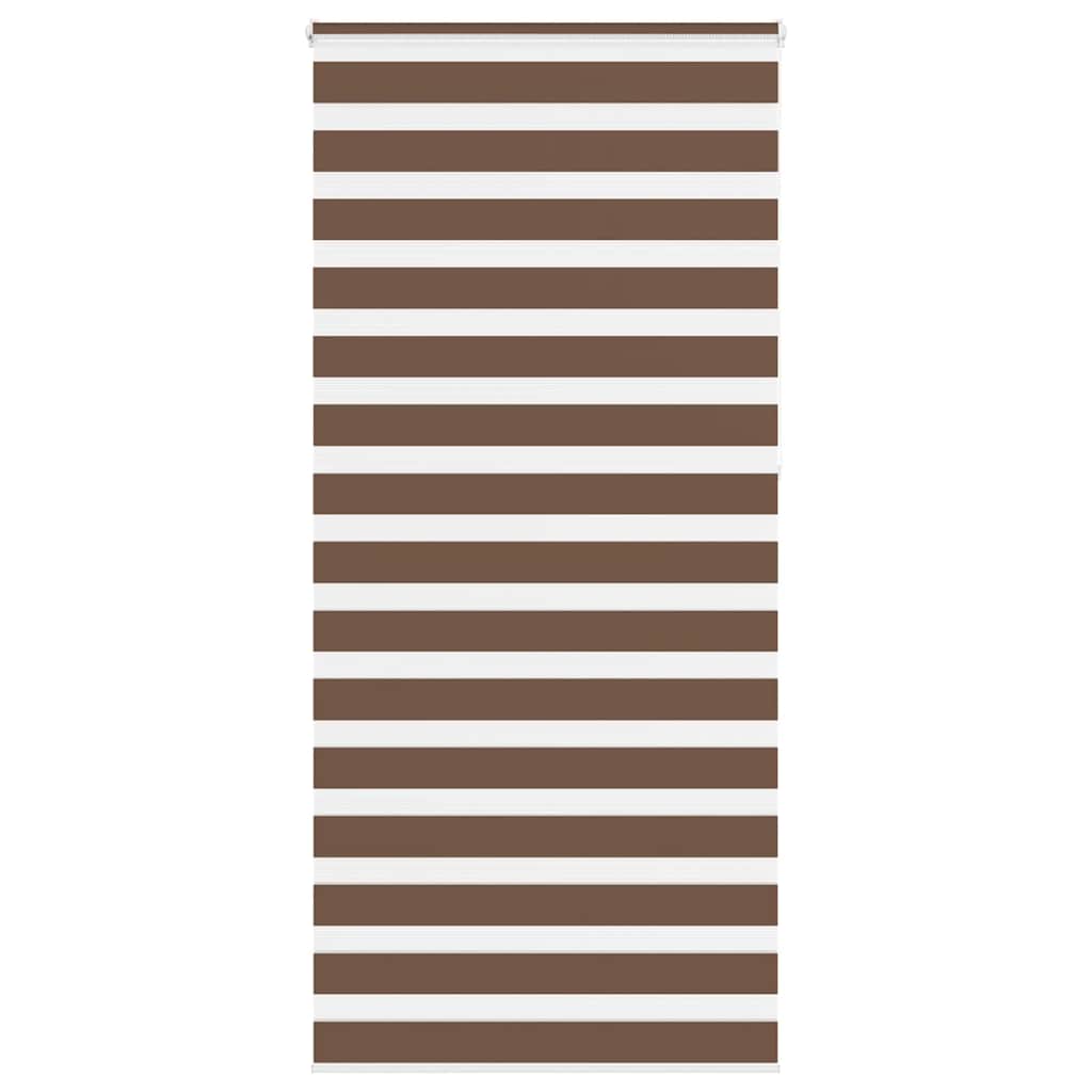 Vidaxl Zebra Roller Blind 110x230 cm de ancho de tela 105.9 cm de poliéster marrón