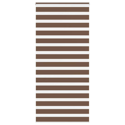 Vidaxl zebra rullo cieco 110x230 cm Larghezza tessuto 105,9 cm in poliestere marrone