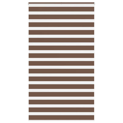 Vidaxl zebra rullo cieco 125x230 cm Larghezza tessuto 120,9 cm in poliestere marrone