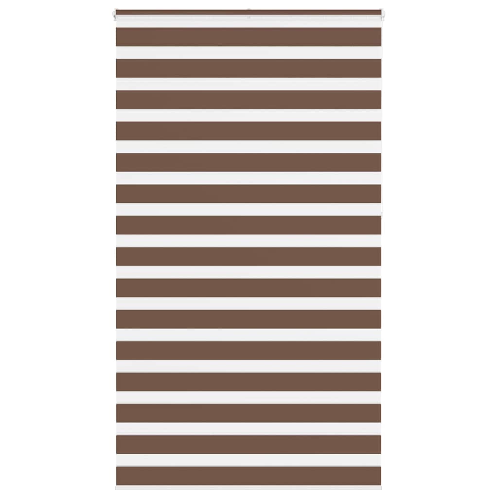 Vidaxl zebra rolgordijn 135x230 cm stofbreedte 130,9cm polyester bruin