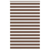 Vidaxl zebra rolgordijn 140x230 cm stofbreedte 135,9cm polyester bruin