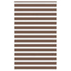 Vidaxl zebra rolgordijn 145x230 cm stofbreedte 140,9cm polyester bruin