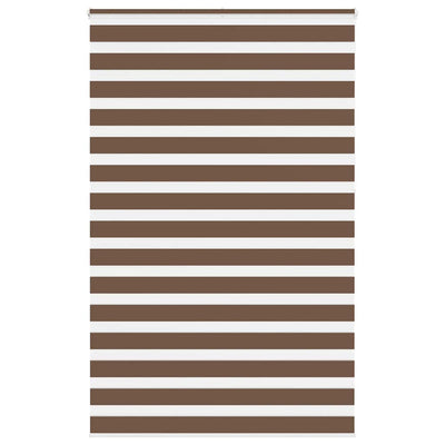 Vidaxl zebra rullo cieco 150x230 cm Larghezza tessuto 145,9 cm in poliestere marrone