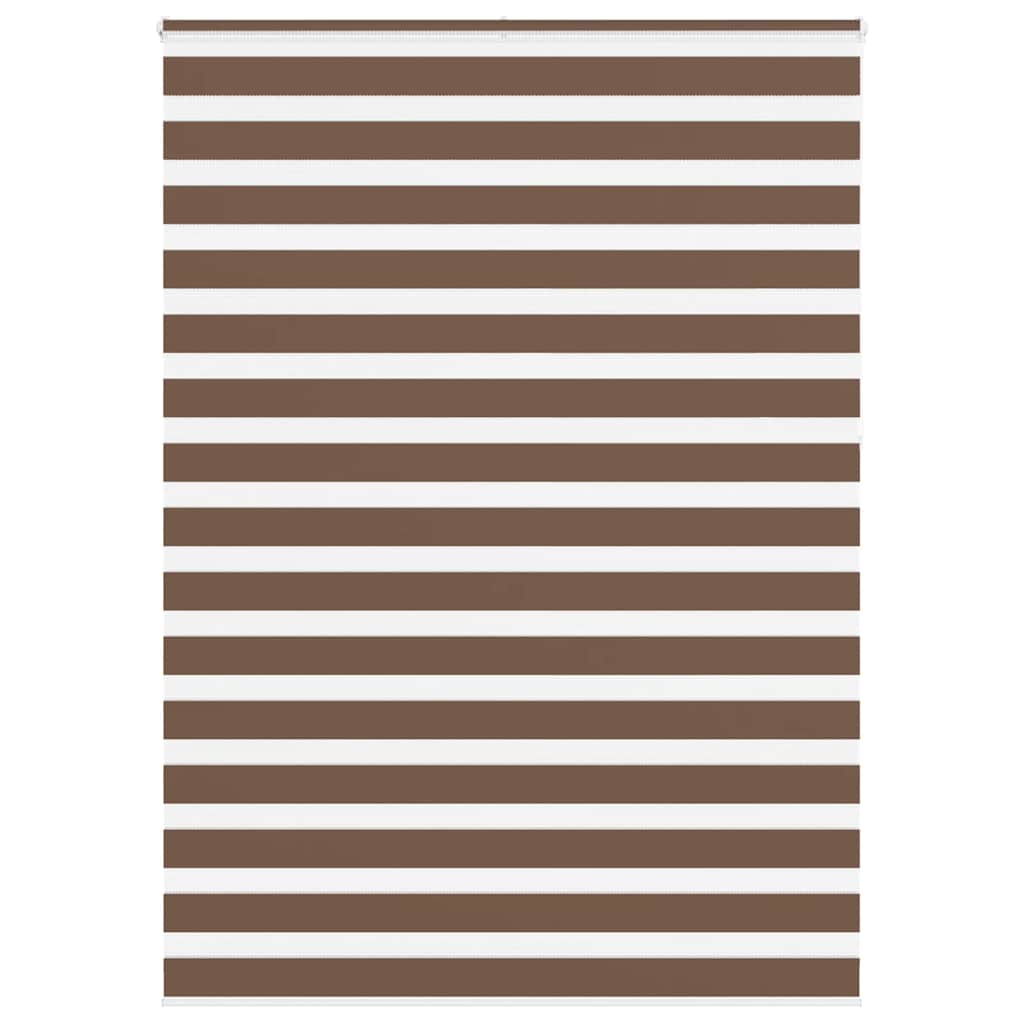 Vidaxl Zebra Roller Blind 155x230 CM Fabric Ancho 150.9 cm de poliéster marrón