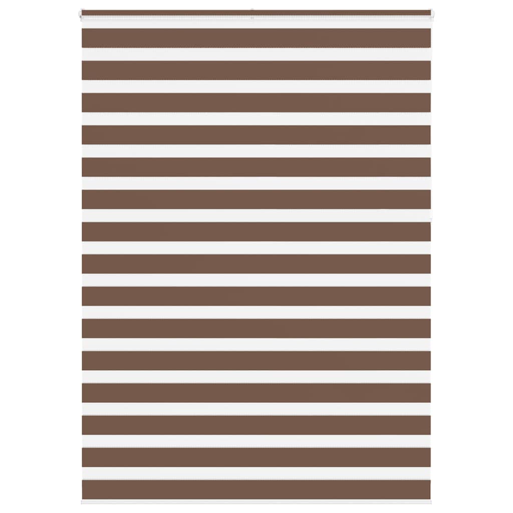 Vidaxl Zebra Roller Blind 160x230 CM Fabric Ancho de 155.9 cm de poliéster marrón
