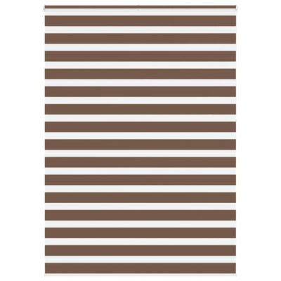 Vidaxl Zebra Roller Blind 165x230 cm Ancho de tela 160.9 cm de poliéster marrón
